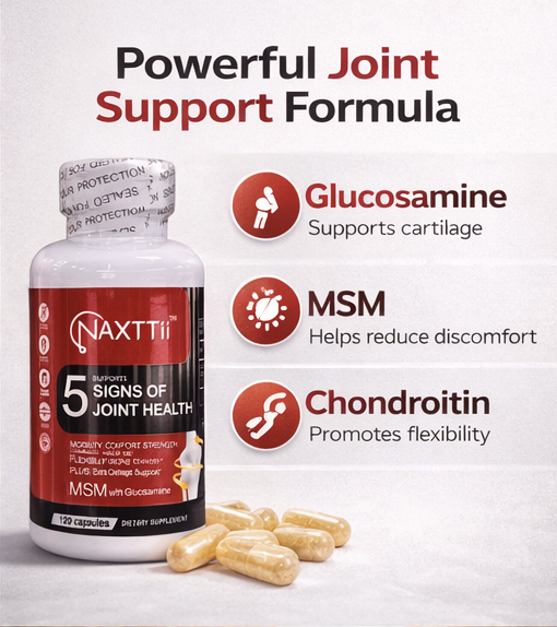 Advanced Joint Support Supplement – MSM with Glucosamine (120 Capsules) - Image 4