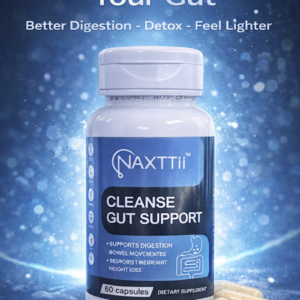 Gut Cleanse & Digestive Support Supplement – Natural Detox Formula (60 Capsules)