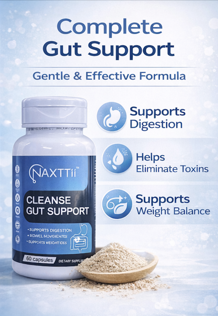 Gut Cleanse & Digestive Support Supplement – Natural Detox Formula (60 Capsules) - Image 3